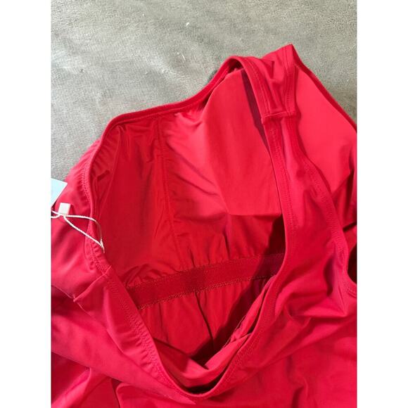 NWT Andie Swim Size XXXL Cherry Red Nantucket One Piece One Shoulder Plus Size - Picture 5 of 6